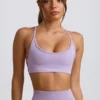 Super Sculpt sömlös rygglös sport-BH i mjuk lila Super Sculpt sömlös rygglös sport-BH i mjuk lila