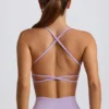 Super Sculpt sömlös rygglös sport-BH i mjuk lila Super Sculpt sömlös rygglös sport-BH i mjuk lila