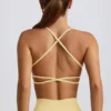 Super Sculpt sömlös rygglös sport-BH i smörgul Super Sculpt sömlös rygglös sport-BH i smörgul