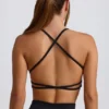 Super Sculpt sömlös rygglös sport-BH i svart Super Sculpt sömlös rygglös sport-BH i svart