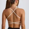 Super Sculpt sömlös rygglös sport-BH i vitt Super Sculpt sömlös rygglös sport-BH i vitt