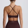 Super Sculpt sömlös sport-BH med korsad rygg i choklad Super Sculpt sömlös sport-BH med korsad rygg i choklad