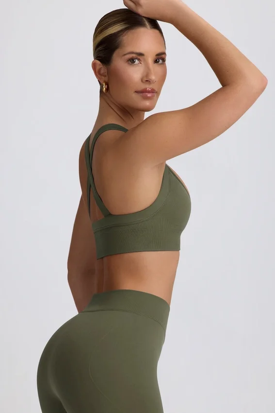 Super Sculpt sömlös sport-BH med korsad rygg i ljusgrönt Super Sculpt sömlös sport-BH med korsad rygg i ljusgrönt