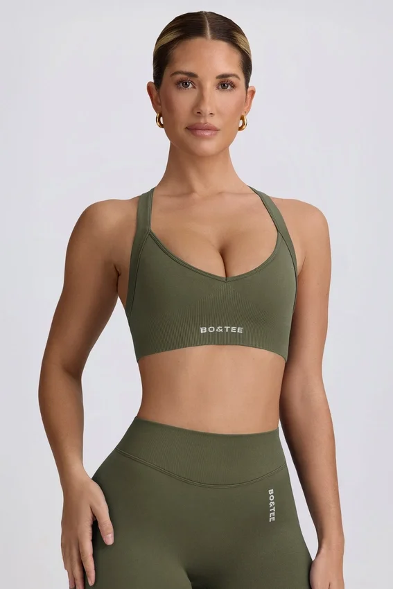 Super Sculpt sömlös sport-BH med korsad rygg i ljusgrönt Super Sculpt sömlös sport-BH med korsad rygg i ljusgrönt