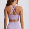 Super Sculpt sömlös sport-BH med korsad rygg i mjuk lila Super Sculpt sömlös sport-BH med korsad rygg i mjuk lila