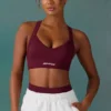 Super Sculpt sömlös sport-BH med korsad rygg i plommon Super Sculpt sömlös sport-BH med korsad rygg i plommon