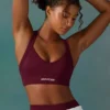 Super Sculpt sömlös sport-BH med korsad rygg i plommon Super Sculpt sömlös sport-BH med korsad rygg i plommon
