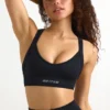 Super Sculpt sömlös sport-BH med korsad rygg i svart Super Sculpt sömlös sport-BH med korsad rygg i svart