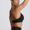 Super Sculpt sömlös sport-BH med korsad rygg i svart Super Sculpt sömlös sport-BH med korsad rygg i svart
