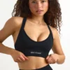 Super Sculpt sömlös sport-BH med korsad rygg i svart Super Sculpt sömlös sport-BH med korsad rygg i svart