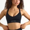Super Sculpt sömlös sport-BH med korsad rygg i svart Super Sculpt sömlös sport-BH med korsad rygg i svart
