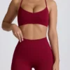 Super Sculpt sömlös sport-BH med korsade band i ryggen i burgundy Super Sculpt sömlös sport-BH med korsade band i ryggen i burgundy