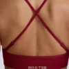 Super Sculpt sömlös sport-BH med korsade band i ryggen i burgundy Super Sculpt sömlös sport-BH med korsade band i ryggen i burgundy