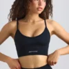 Super Sculpt sömlös sport-BH med rund halsringning i svart Super Sculpt sömlös sport-BH med rund halsringning i svart