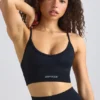 Super Sculpt sömlös sport-BH med rund halsringning i svart Super Sculpt sömlös sport-BH med rund halsringning i svart