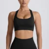Super Sculpt sömlös sport-BH med T-rygg i svart Super Sculpt sömlös sport-BH med T-rygg i svart