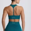 Super Sculpt sömlös T-back-sport-BH i blågrön Super Sculpt sömlös T-back-sport-BH i blågrön