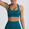 Super Sculpt sömlös T-back-sport-BH i blågrön Super Sculpt sömlös T-back-sport-BH i blågrön