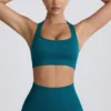 Super Sculpt sömlös T-back-sport-BH i blågrön Super Sculpt sömlös T-back-sport-BH i blågrön