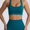 Super Sculpt sömlös T-back-sport-BH i blågrön Super Sculpt sömlös T-back-sport-BH i blågrön