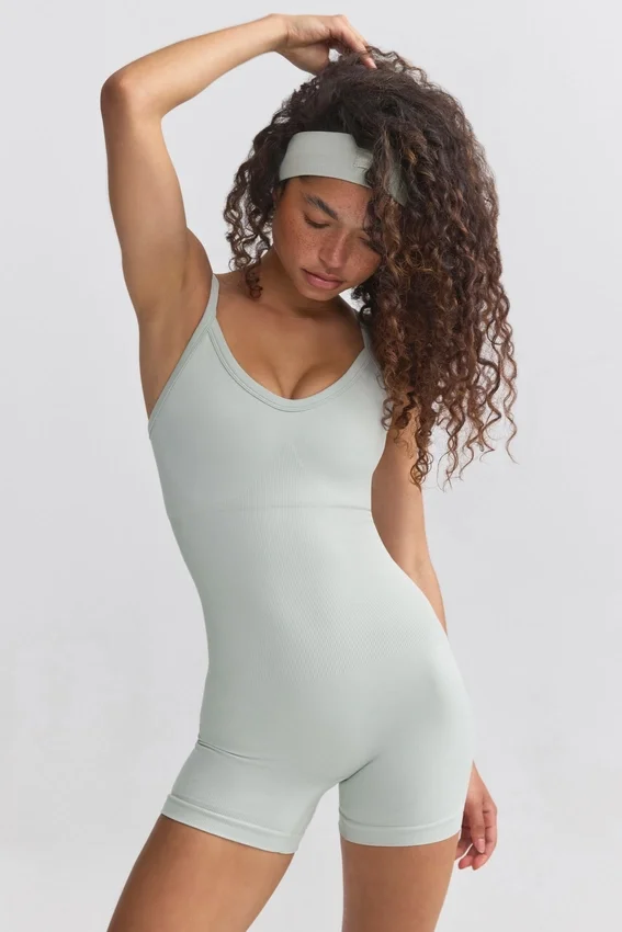 Super Sculpt sömlös unitard i grått Super Sculpt sömlös unitard i grått