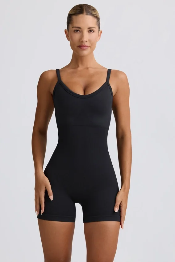 Super Sculpt sömlös unitard i svart Super Sculpt sömlös unitard i svart
