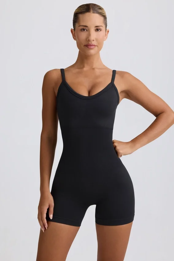 Super Sculpt sömlös unitard i svart Super Sculpt sömlös unitard i svart