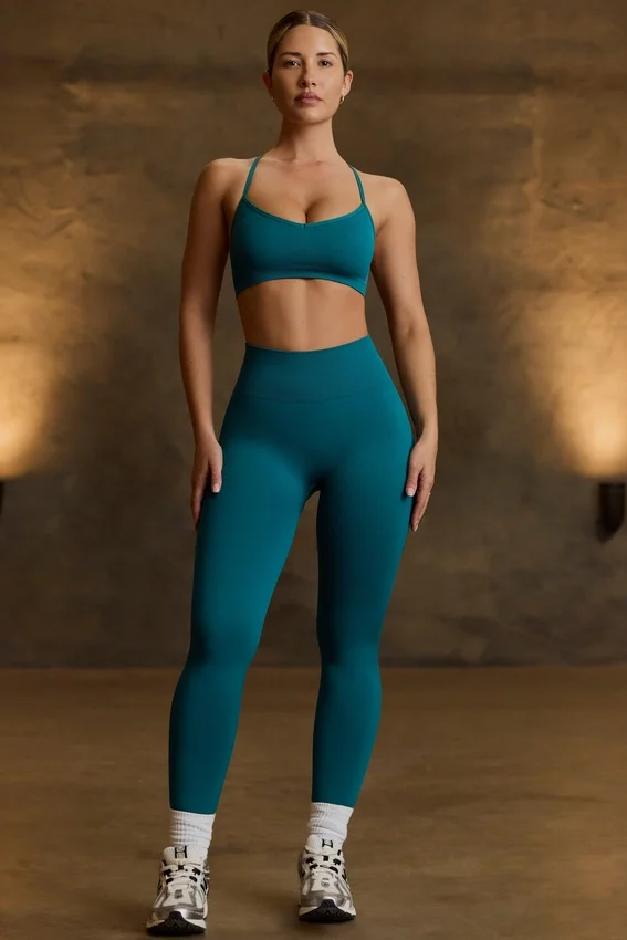 Super Sculpt sömlösa leggings i blågrön Super Sculpt sömlösa leggings i blågrön