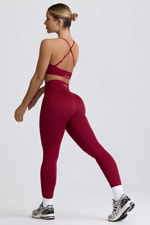 Super Sculpt sömlösa leggings i burgundy Super Sculpt sömlösa leggings i burgundy