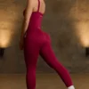 Super Sculpt sömlösa leggings i burgundy Super Sculpt sömlösa leggings i burgundy