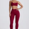 Super Sculpt sömlösa leggings i burgundy Super Sculpt sömlösa leggings i burgundy