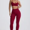 Super Sculpt sömlösa leggings i burgundy Super Sculpt sömlösa leggings i burgundy