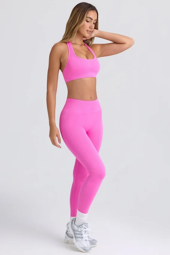 Super Sculpt sömlösa leggings i Sugar Pink Super Sculpt sömlösa leggings i Sugar Pink