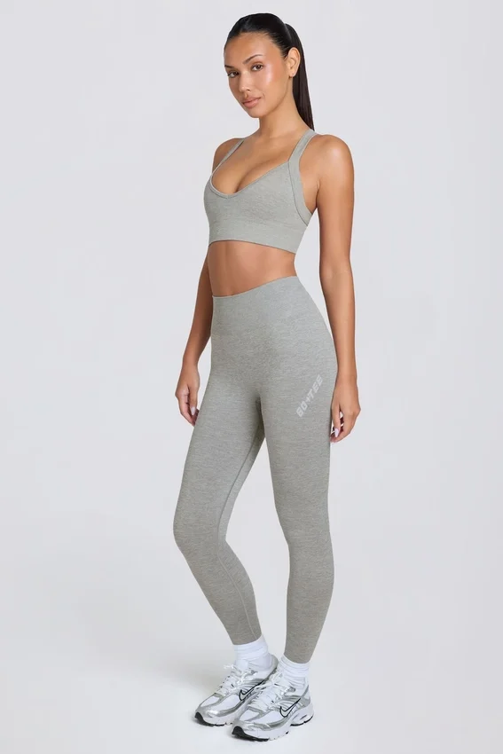 Super Sculpt sömlösa leggings med hög midja i gråmelerat Super Sculpt sömlösa leggings med hög midja i gråmelerat
