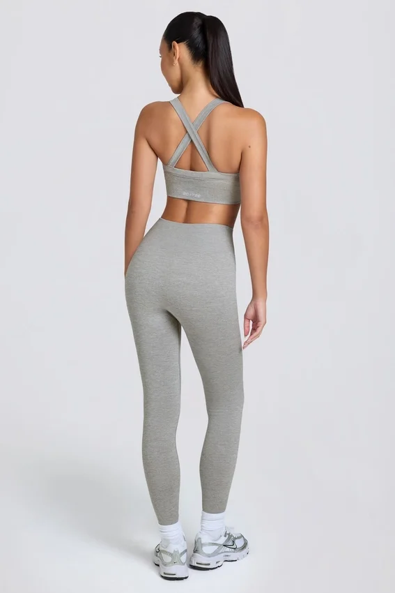 Super Sculpt sömlösa leggings med hög midja i gråmelerat Super Sculpt sömlösa leggings med hög midja i gråmelerat