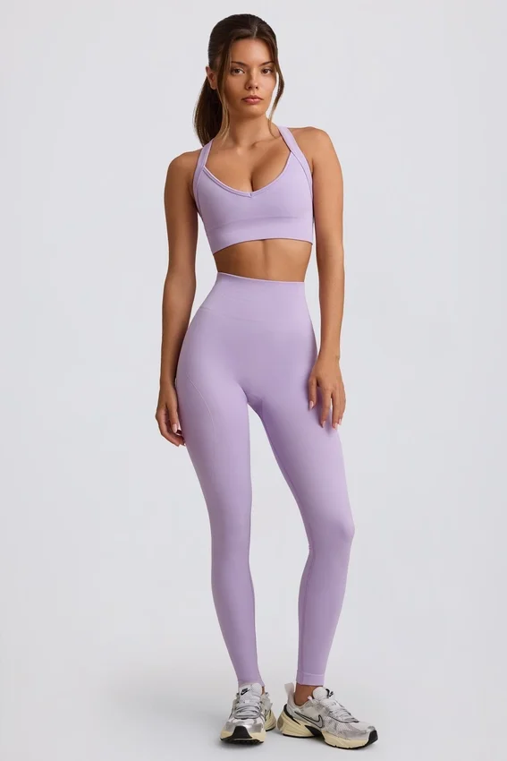 Super Sculpt sömlösa leggings med hög midja i mjuk lila Super Sculpt sömlösa leggings med hög midja i mjuk lila