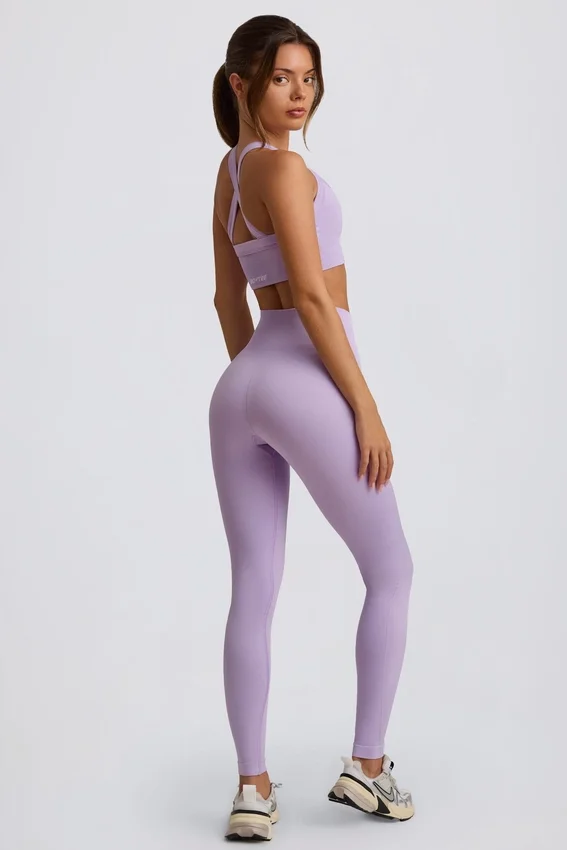 Super Sculpt sömlösa leggings med hög midja i mjuk lila Super Sculpt sömlösa leggings med hög midja i mjuk lila