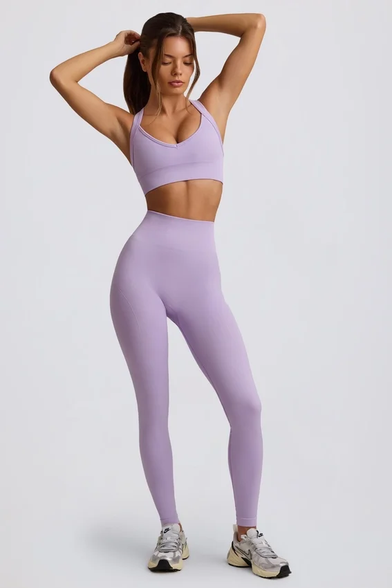 Super Sculpt sömlösa leggings med hög midja i mjuk lila Super Sculpt sömlösa leggings med hög midja i mjuk lila