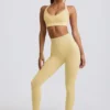 Super Sculpt sömlösa leggings med hög midja i smörgul Super Sculpt sömlösa leggings med hög midja i smörgul