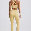 Super Sculpt sömlösa leggings med hög midja i smörgul Super Sculpt sömlösa leggings med hög midja i smörgul