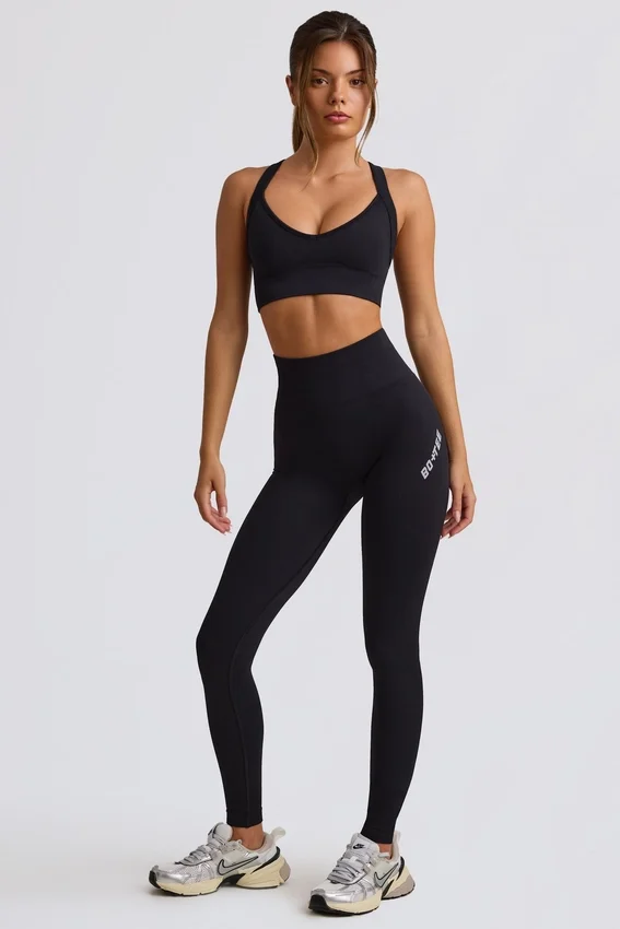Super Sculpt sömlösa leggings med hög midja i svart Super Sculpt sömlösa leggings med hög midja i svart