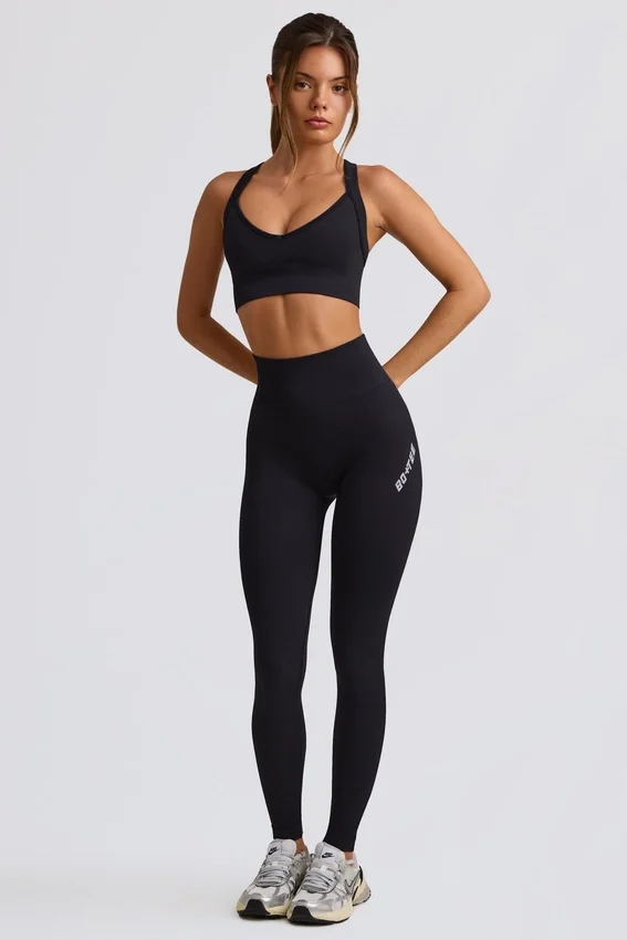 Super Sculpt sömlösa leggings med hög midja i svart Super Sculpt sömlösa leggings med hög midja i svart