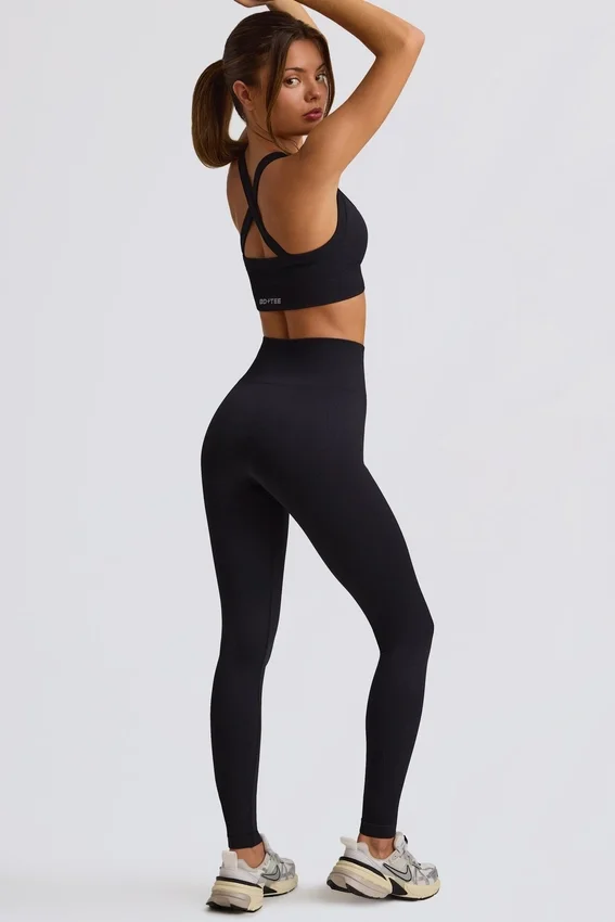 Super Sculpt sömlösa leggings med hög midja i svart Super Sculpt sömlösa leggings med hög midja i svart