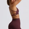 Super Sculpt sömlösa minishorts i burgundy Super Sculpt sömlösa minishorts i burgundy