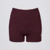 Super Sculpt sömlösa minishorts i burgundy Super Sculpt sömlösa minishorts i burgundy