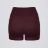 Super Sculpt sömlösa minishorts i burgundy Super Sculpt sömlösa minishorts i burgundy