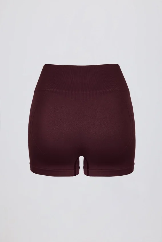 Super Sculpt sömlösa minishorts i burgundy Super Sculpt sömlösa minishorts i burgundy