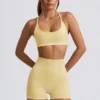 Super Sculpt sömlösa minishorts i smörgul Super Sculpt sömlösa minishorts i smörgul