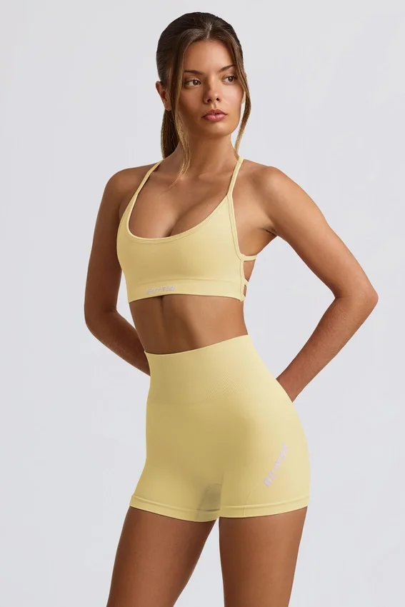 Super Sculpt sömlösa minishorts i smörgul Super Sculpt sömlösa minishorts i smörgul