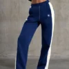 Sweatpants med vida ben i marinblått Sweatpants med vida ben i marinblått
